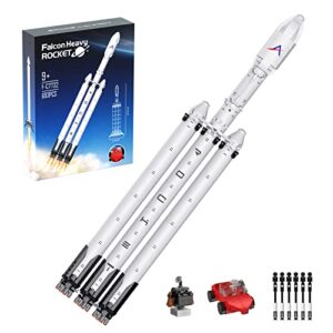 falcon heavy space rocket building block set, outer space model rocket for kids and adults, science building kit compatible for lego,a collectible space launch system (693 pieces)