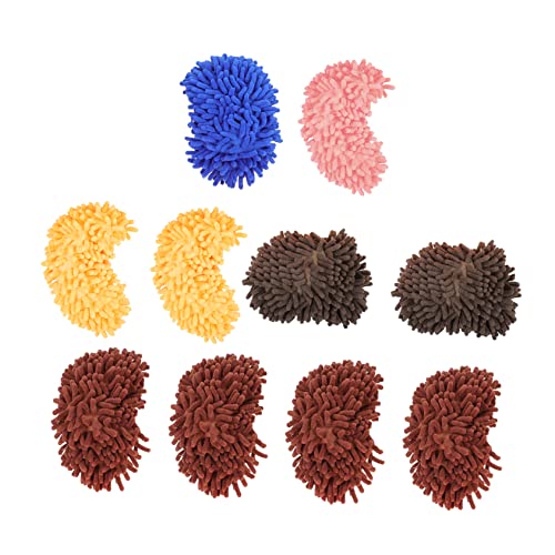 Household Cleaning Tools 10pcs Mop Head Cover Floor Mops Household Cleaner Cleaning Mops Reusable Mops for Floor Cleaning Mop Slipper Shoes Cover Sweeping Mop Tool Shoe Fiber