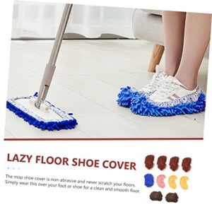 Household Cleaning Tools 10pcs Mop Head Cover Floor Mops Household Cleaner Cleaning Mops Reusable Mops for Floor Cleaning Mop Slipper Shoes Cover Sweeping Mop Tool Shoe Fiber