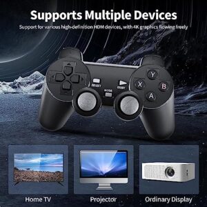 Retro Game Console, Nostalgia Stick Game,Retro Game Stick,Plug and Play Video Game Stick Built in 10000+ Games,4K HDMI Output,9 Classic Emulators, with Dual 2.4G Wireless Controllers(64G)