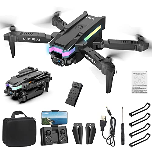 Multi-Function Mini Drone with Dual 4K HD FPV Camera Remote Control Toys Gifts for Boys Girls with Altitude Hold Headless Mode 1-Key Start Speed Adjustment