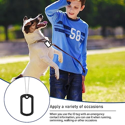 Dog Tag Silencer Black Military Silicone Dog Tag Silencer Silicone Rubber ID Tag Protector ID Tags to Reduce Noise and Protect Tag