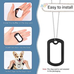 Dog Tag Silencer Black Military Silicone Dog Tag Silencer Silicone Rubber ID Tag Protector ID Tags to Reduce Noise and Protect Tag