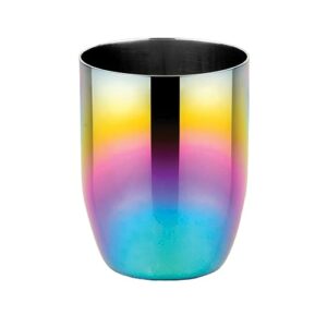 ahimsa stainless steel concious cup | 8 ounce cup | toddler dishware | no plastic | 100% bpa free | dishwasher safe (rainbow)