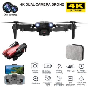 Wltoys YP1 Mini Drone 4K HD Camera Four-sided Obstacle Avoidance Air Pressure Fixed Height Professional Foldable Quadcopter Toys (4k-B-single shot)