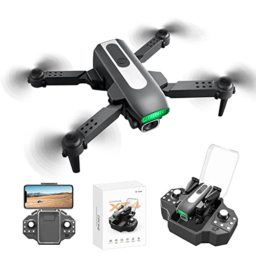 Hedgx Mini WiFi FPV Drone With 4K HD Dual Camera Altitude Hold Mode Foldable RC Drone Quadcopter Circle Fly, Route Fly, Altitude Hold, Headless Mode, Gift for Family