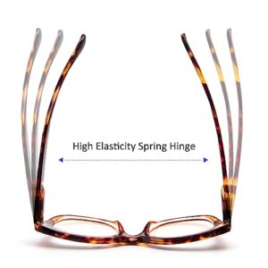 DXYXYO Blue Light Reading Glasses 1.5 for Women 3 Pack with Spring Hinge Oversized Square Computer Reader