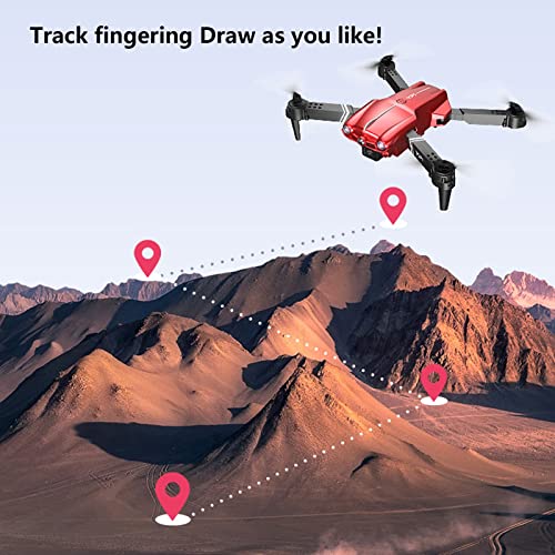 1080p HD FPV Camera Drone, Remote Control Toy Gift For Boys And Girls, Aerial Drone With Altitude Control Headless Mode One Button Start Speed Adjustment (Red)