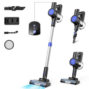 umlo cordless vacuum cleaner, 25kpa brushless motor lightweight stick vacuum with powerful suction, rechargeable wireless vacuum, 40 mins max runtime, led display, for carpet hard floor pet hair, s500