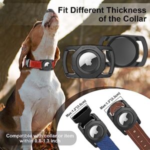 SANKALA Waterproof Airtag Case for Dog Collar, [4 Pack] Airtag Dog Collar Holder, TPU & Silicone Full Body Covered Anti-Lost Apple Air Tag Collar Holder Protective Airtag Case for Pet Collar