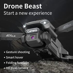 4K Camera Drone for Adults, 3.7V 2000mAh RC Drones Toy with Camera, Quadcopter with Altitude Hold, Headless Mode