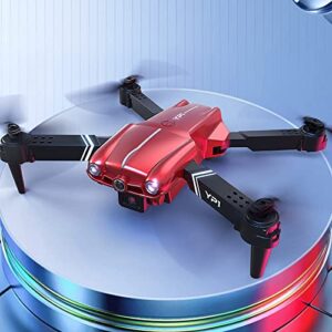 Foldable Drone, RC Drones Toy with 1080P HD FPV Camera 2.4GHz Quadcopter with Altitude Hold, Headless Mode, One Button Start Speed Adjustment, 4 Channels (Red)