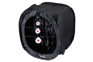 lancer tactical portable airsoft target tent-black-non lethal bb shooting target (black large, double nylon polyester w/ 3 targets)