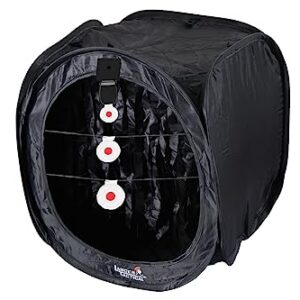 Lancer Tactical Portable Airsoft Target Tent-Black-Non Lethal BB Shooting Target (Black Large, Double Nylon Polyester w/ 3 Targets)
