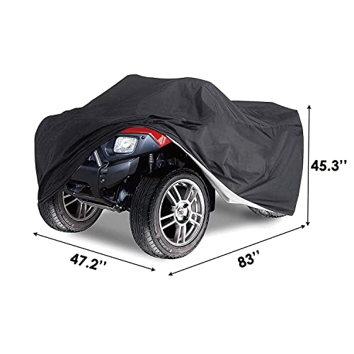 ATV Cover Waterproof, 2XL All Season Protection Heavy Duty 4 Wheeler Cover, Protect from Snow Rain or Sun