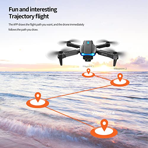 Foldable Mini Camera Drone, GPS Drone with 4K HD Dual Camera, 3 Sided Obstacle Avoidance WiFi Quadcopter Aerial Photography Remote Control Aircraft Gifts for Kids and Adults