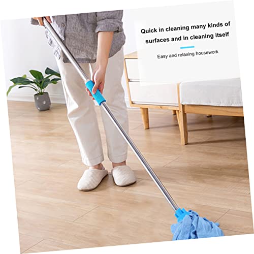 Healvian 2pcs Mop for Wood Floors Household Cleaner Floor Mops Commercial Mop Round Shape Mop Head Cloth Mop Refill Mop Head Refill Butuo Replacement Head Detergent to Rotate Washable Blue