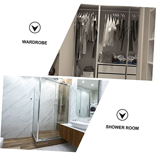 LIFKOME 3 Pcs Stainless Steel Roman Rod Rv Shower Curtain Shower Rod Holder Brown Curtain Rod Clothes Drying Rod Clothes Rod White Tension Curtain Rod Punch-free Curtain Rod Towel Rail Rv