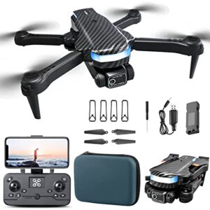 gbsell carbon fiber dual camera drone - 8k high-definition picture level - 12 + minutes flying time - opticals positioning hover,393ft maximum flight altitude for party (bk 68a)
