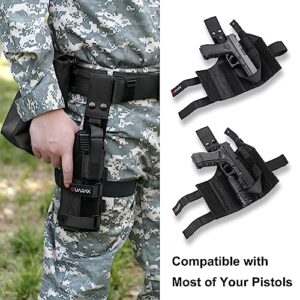Quarax Tactical Battle Belt with Accessories - Molle Airsoft Belt Set with Holster and Mag Pouches, Utility Duty War Combat Belt for Military/Law Enforcement/Security/MilSim/Hunting/Shooting Range