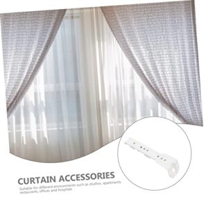 COHEALI 6pcs Curtain Fixing Accessories Shower Curtain Holders Tool Stand Metal Shower Curtain Hooks Ceiling Curtain Track Ceiling Track for Curtains Wall Mount Double Curtain Ceiling