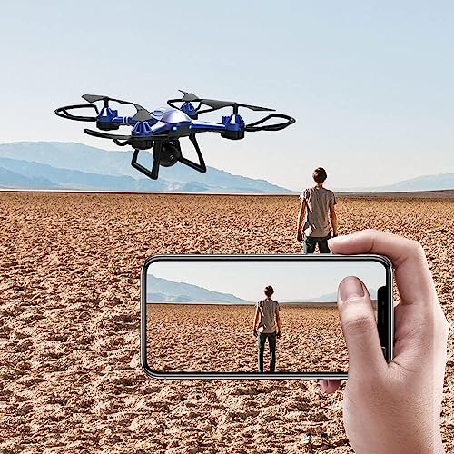 Drone with 4K Camera for Adults HD FPV Live Video, Altitude Hold, Headless Mode, 3D Flip, Trajectory Flight RC Quadcopter High Pressure Suspension