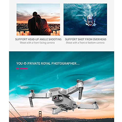 Remote Control Drones with Camera for Adults 4K & 1080P, Flying Toys with 3-level Flight Speed 4 Channel Fpv Mini Drones with Camera Rc Plane Helicopters Cool Stuff Gifts for Men (White)