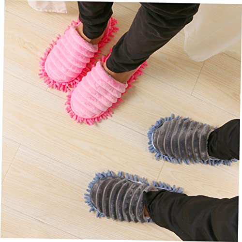 Cabilock 2 Pairs Household Cleaner Indoor Slippers Household Vacuum Cleaners Mop Shoes Cover Microfiber Mop Slippers Foot Mop Shoes Women Slipper Cleaning Slipper Sandals Floor Small Mop