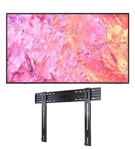 samsung qn85q60cafxza 85 inch qled 4k quantum hdr dual led smart tv with a ll11-b1 super slim fixed-position wall mount for 40 inch - 85 inch tvs (2023)