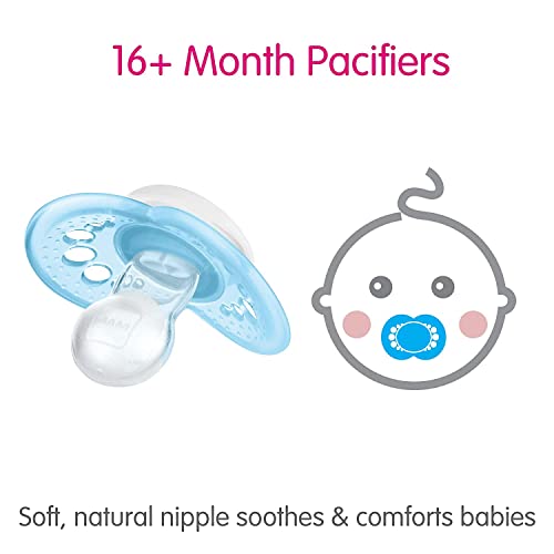 MAM Original, Nipple Shape Helps Promote Healthy Oral Development, 2 Pack, 16+ Months, Peacock