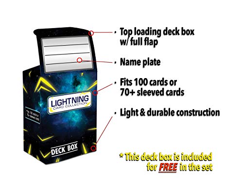 Lightning Card Collection Premium Bundle :100+ Cards inculdes 20 foil Cards | 4 Legendary Ultra Rare V, GX, or EX | LCC Box That is Compatible with Pokemon Cards