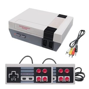 retro game console classic mini video retro game system built-in 777 games and 2 controllers, 8-bit video game system av output plug & play for adults and kids birthday gifts.