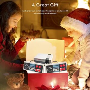 Retro Game Console Classic Mini Video Retro Game System Built-in 777 Games and 2 Controllers, 8-Bit Video Game System AV Output Plug & Play for Adults and Kids Birthday Gifts.