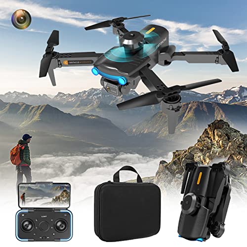 Mini Drone 1080P HD FPV Drone Foldable Drone with Camera, 2.4GHz WiFi Quadcopters with Control, Gravity Control, Rolling 360°, Smart Obstacle Avoidance, Gifts for Adults & Kids