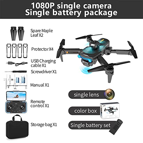 Mini Drone 1080P HD FPV Drone Foldable Drone with Camera, 2.4GHz WiFi Quadcopters with Control, Gravity Control, Rolling 360°, Smart Obstacle Avoidance, Gifts for Adults & Kids