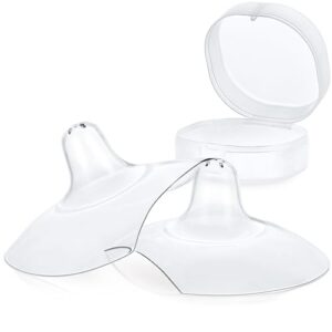 haakaa nipple shields for nursing nipple shield for breastfeeding with storage case ultra-thin food-grade silicone (24mm, 2pk)