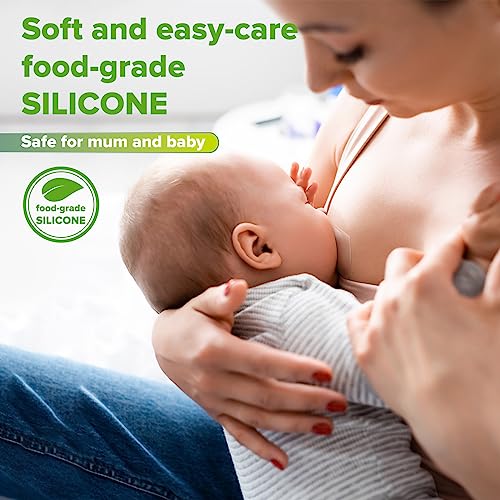 haakaa Nipple Shields for Nursing Nipple Shield for Breastfeeding with Storage Case Ultra-Thin Food-Grade Silicone (24mm, 2pk)