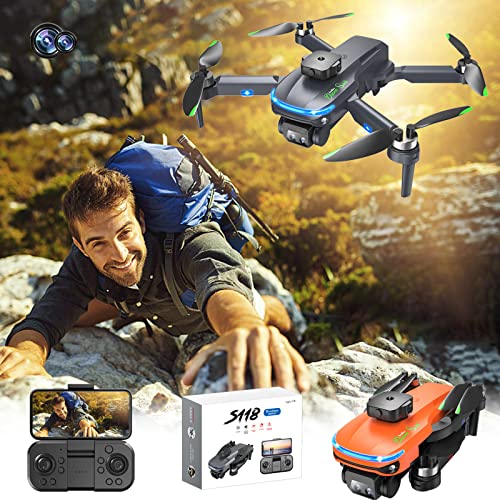 Dual-Camera Folding Drone, Wide-Angle 4k HD Aerial Photography Uav, Brushless Motor, Multiple Flight Modes, Four Sides Obstacle Avoidance, One Button Return, Ultra Long Battery Life