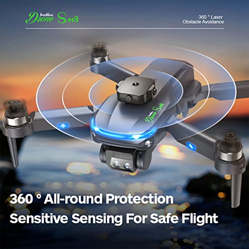 Dual-Camera Folding Drone, Wide-Angle 4k HD Aerial Photography Uav, Brushless Motor, Multiple Flight Modes, Four Sides Obstacle Avoidance, One Button Return, Ultra Long Battery Life