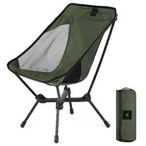 tomshoo portable camping chairs lightweight folding chair outside, compact beach chairs for adults adjustable height foldable chair for backpacking, travel, hiking, fishing, supports 350 lbs