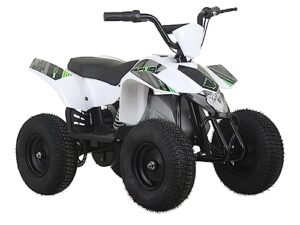 syx moto atv cub electric mini dirt quad 4 wheeler epa approved for kids up to 110lbs,black