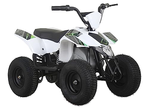 SYX MOTO ATV CUB Electric Mini Dirt Quad 4 Wheeler EPA Approved for kids up to 110lbs,BLACK