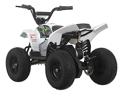 SYX MOTO ATV CUB Electric Mini Dirt Quad 4 Wheeler EPA Approved for kids up to 110lbs,BLACK