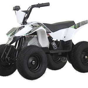 SYX MOTO ATV CUB Electric Mini Dirt Quad 4 Wheeler EPA Approved for kids up to 110lbs,BLACK