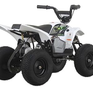 SYX MOTO ATV CUB Electric Mini Dirt Quad 4 Wheeler EPA Approved for kids up to 110lbs,BLACK