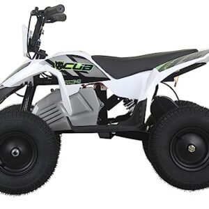 SYX MOTO ATV CUB Electric Mini Dirt Quad 4 Wheeler EPA Approved for kids up to 110lbs,BLACK