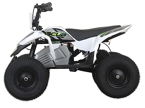 SYX MOTO ATV CUB Electric Mini Dirt Quad 4 Wheeler EPA Approved for kids up to 110lbs,BLACK