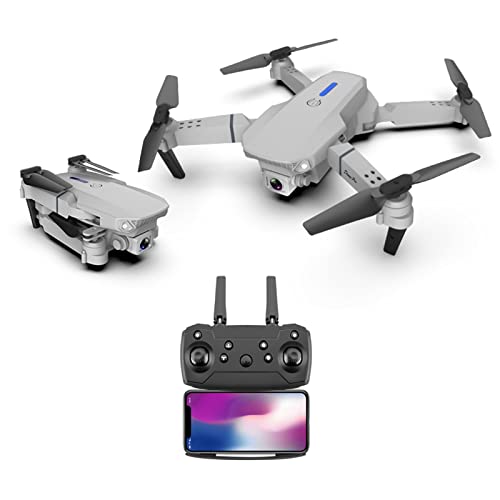 MIANHT Headless Mode One Key Start Drone with Dual 1080p HD FPV Camera Remote Control Toys Gifts for Boys Girls with Altitude Hold (White)