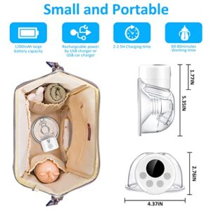 Electric Breast Pump,Wearable Breast Pump,Hands-Free & Portable Breastpump,Quiet Breastfeeding Pump with LCD Display