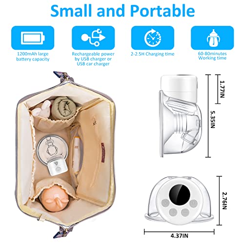 Electric Breast Pump,Wearable Breast Pump,Hands-Free & Portable Breastpump,Quiet Breastfeeding Pump with LCD Display